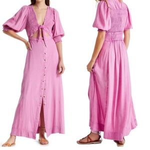 Free People String Of Hearts Maxi Dress Size Medium NWT